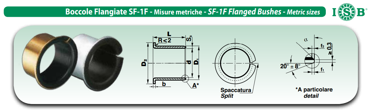 Bucha Sinterizada SF-1F ( Com Flange )